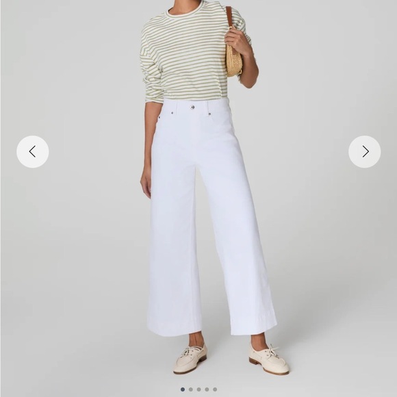 SPANX Denim - NWT SPANX Cropped Wide-Leg Jeans in White